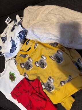 Kids 3-month clothing lot Koala Whale Turtle Crab Knit